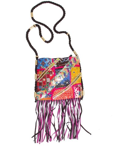 borsa patchwork e passamanerie - Multicolor