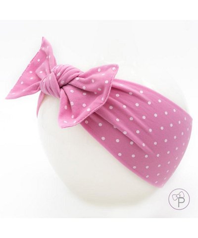 pippa bow pink spot small