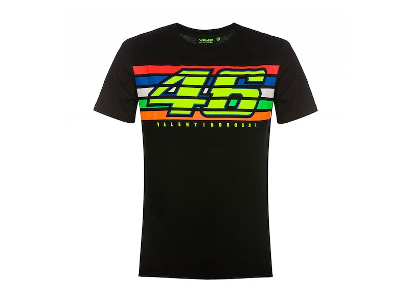 T-shirt Noire Rossi 46 avec rayures