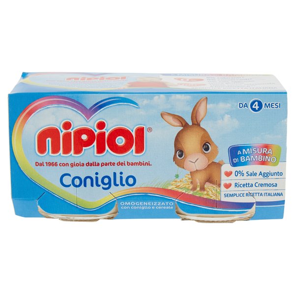 Nipiol Omogeneizzato con Coniglio e Cereale 2 x 80 g