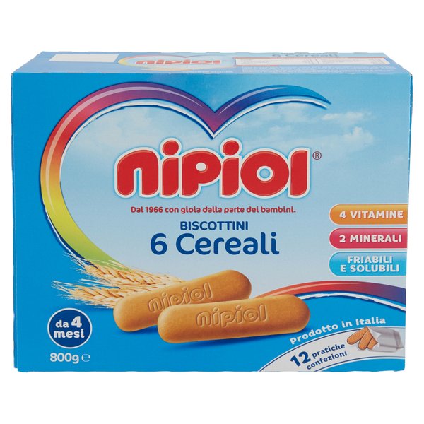 Nipiol Biscottini 6 Cereali 800 g