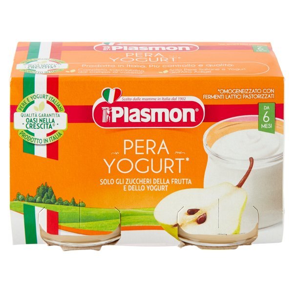 Plasmon Omogeneizzato Pera Yogurt* 2x120g