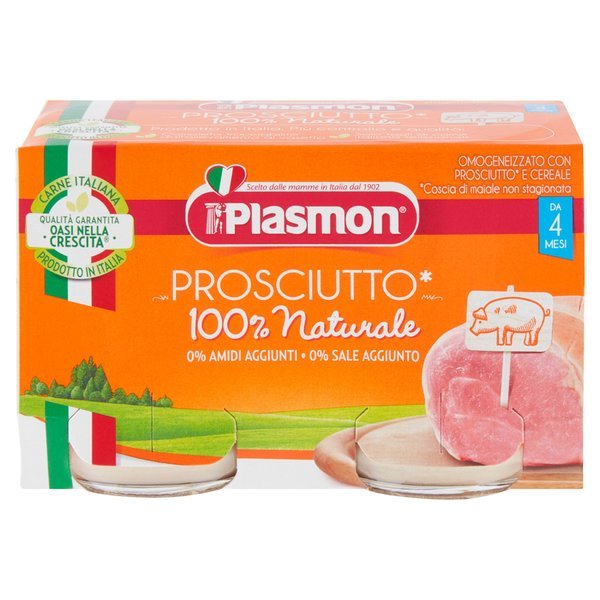 Plasmon Omogeneizzato Carne Prosciutto* e Cereale 2 x 120 g