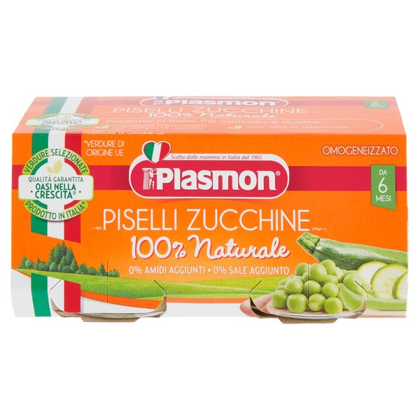 Plasmon Omogeneizzato Piselli Zucchine 2 x 80 g