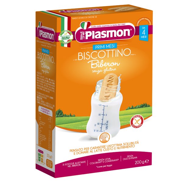 Plasmon Primi Mesi Biscottino Biberon senza glutine 200 g