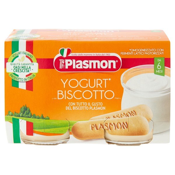 Plasmon Omogeneizzato Yogurt* Biscotto 2x120g