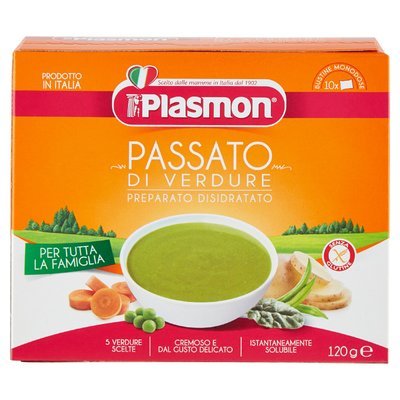 Plasmon Passato di Verdure Preparato Disidratato 10 x 12 g