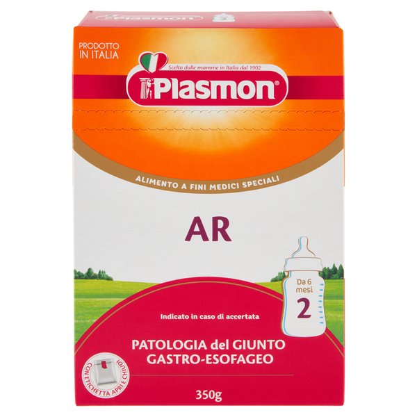Plasmon AR 2 Alimento a fini medici speciali, Latte per Lattanti in polvere 350g 