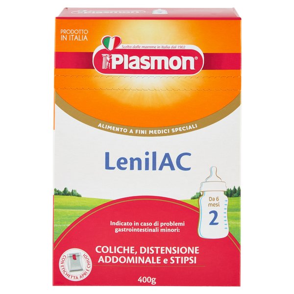 Plasmon LenilAC 2 Alimento a fini medici speciali, Latte per Lattanti in polvere 400g