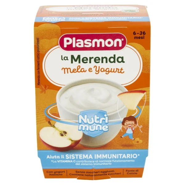 Plasmon la Merenda Nutri-Mune Mela e Yogurt 2x120g