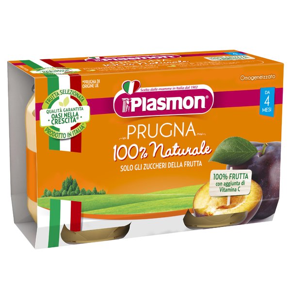 Plasmon Omogeneizzato Frutta Prugna  2 x 104 g