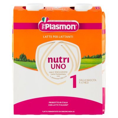 Plasmon Latte per Lattanti nutri Uno 1 Confezione da 2 x 500 ml