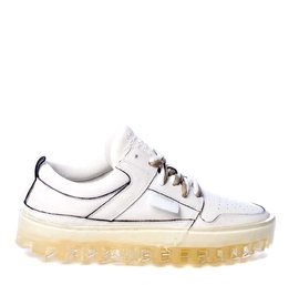 Men's BOLD low-top white leather trainers