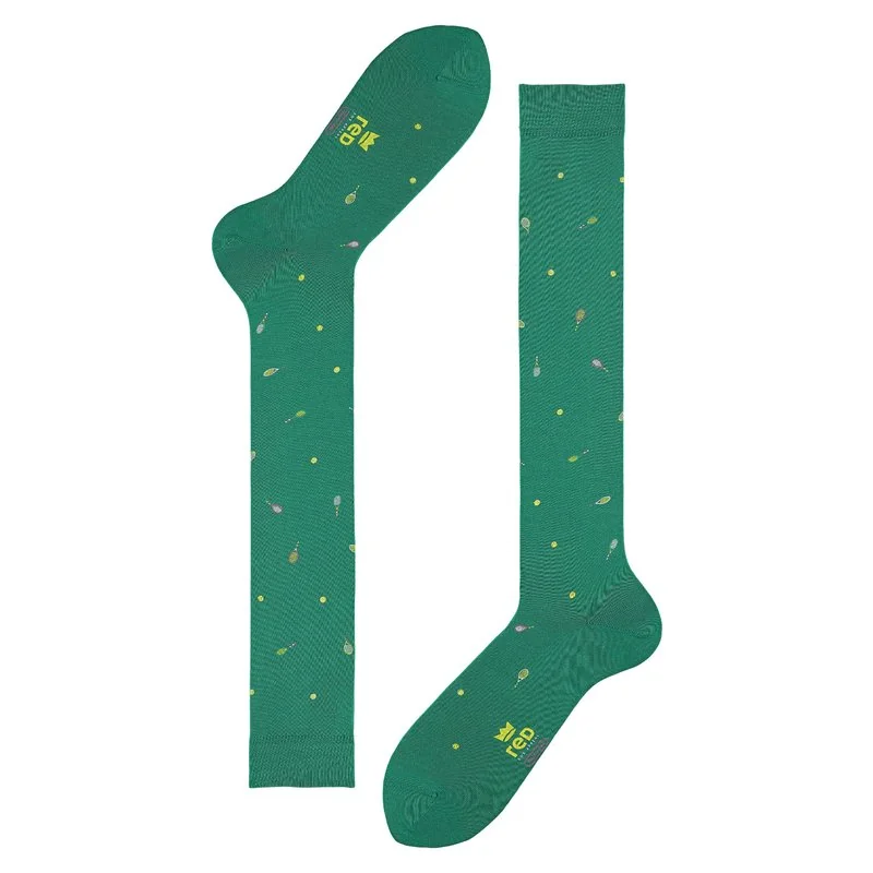 Long socks tennis print - Irlanda / Giallo