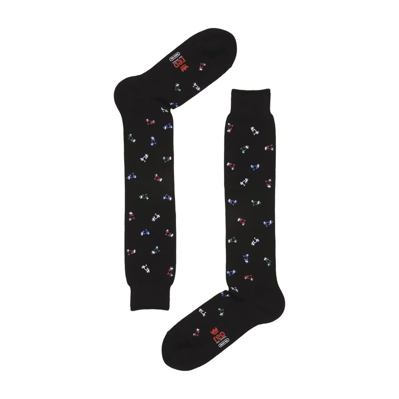 Long socks Italian Icon - Black-Red