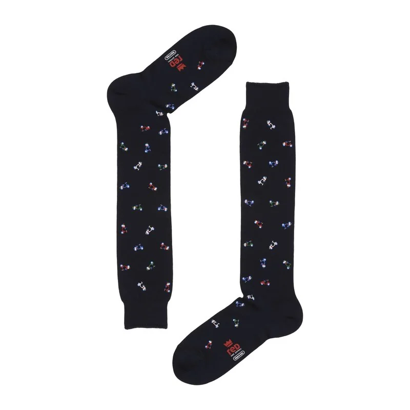 Long socks Italian Icon - Dark Blue / Red