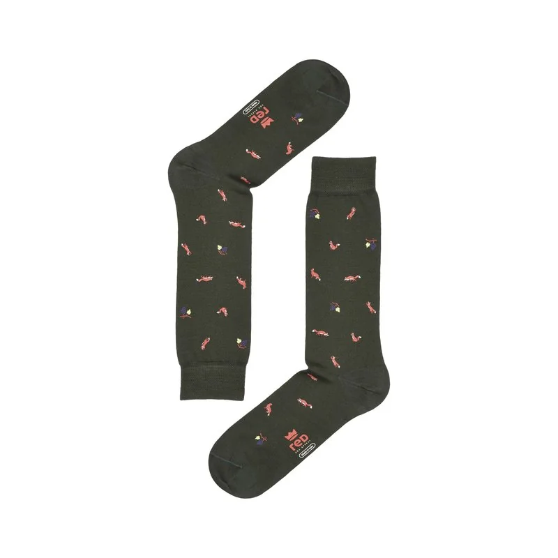 Men's Crew socks Fox and Grapes print