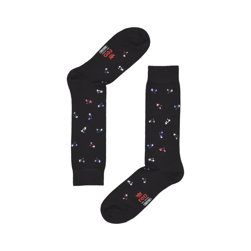 Crew socks Italian Icon - Black-Red