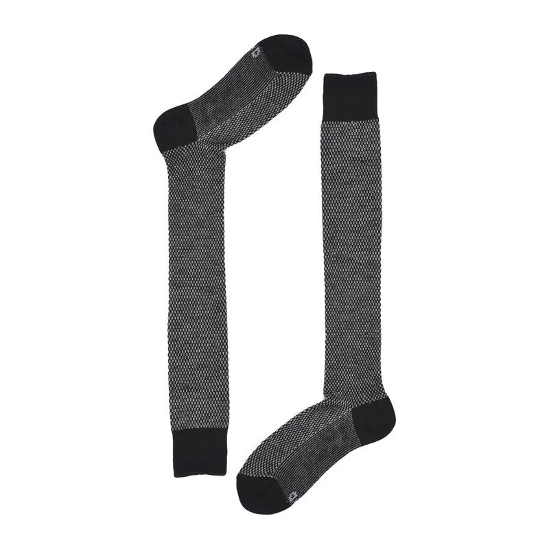 Men's Long socks Jacquard Chess - Black