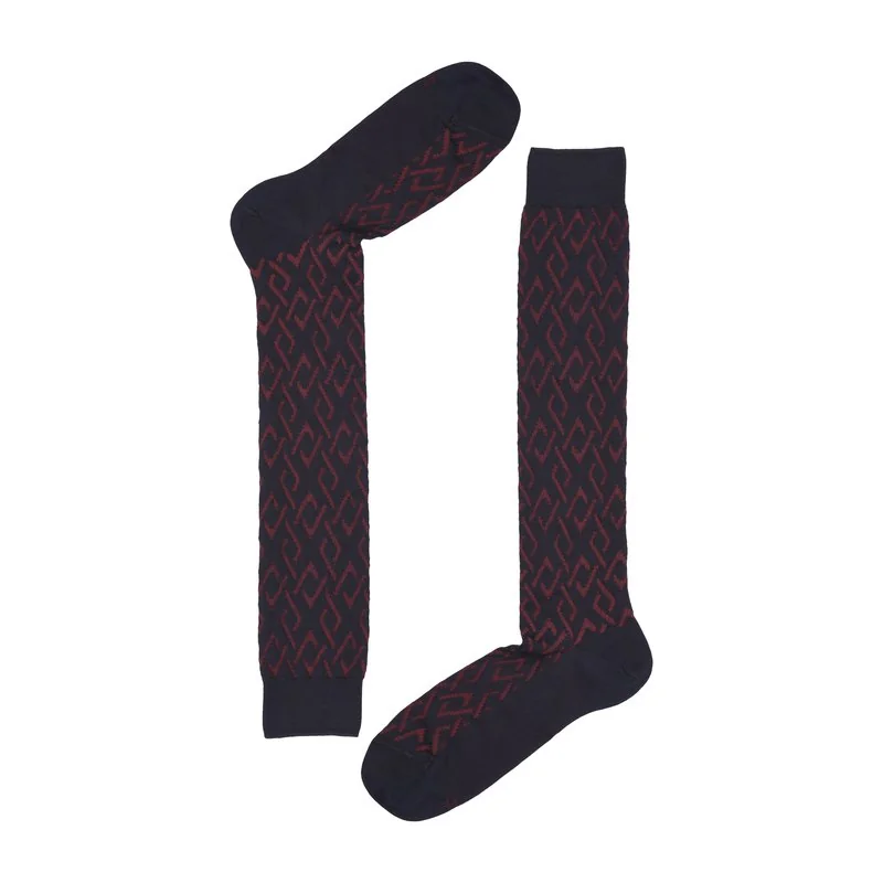 Men's Long socks wool vanisé maxi Rhombuses