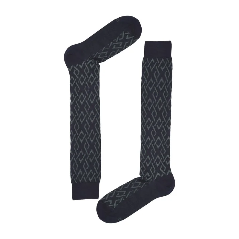 Men's Long socks wool vanisé maxi Rhombuses