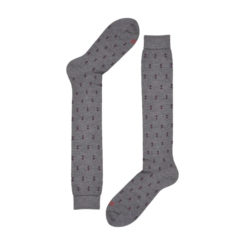 Men's H2Dry wool long socks with micropattern