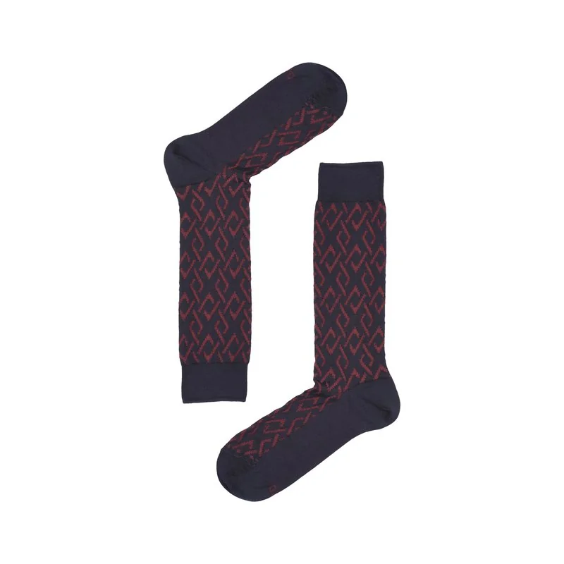 Men's Crew socks wool vanisé maxi Rhombuses