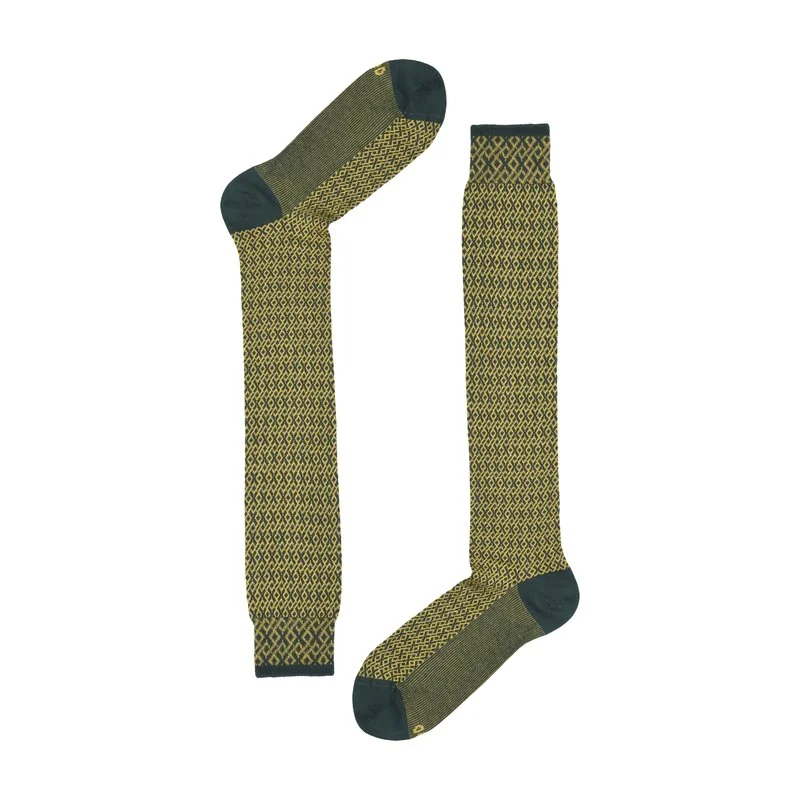 Men's Long socks Jacquard micro Rhombuses