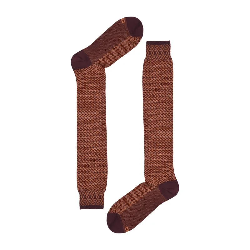 Men's Long socks Jacquard micro Rhombuses