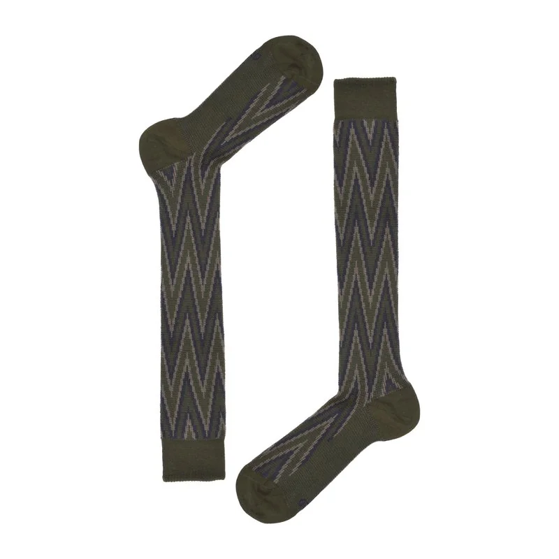 Men's Heritage long socks with maxi herringbone pattern
