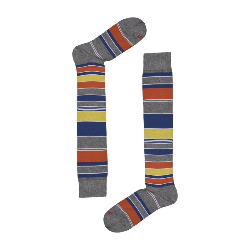 Men multicolor striped long socks
