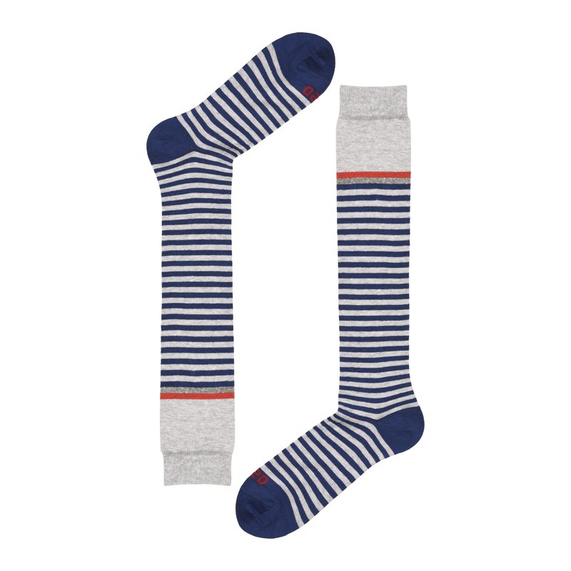 Linen striped long socks