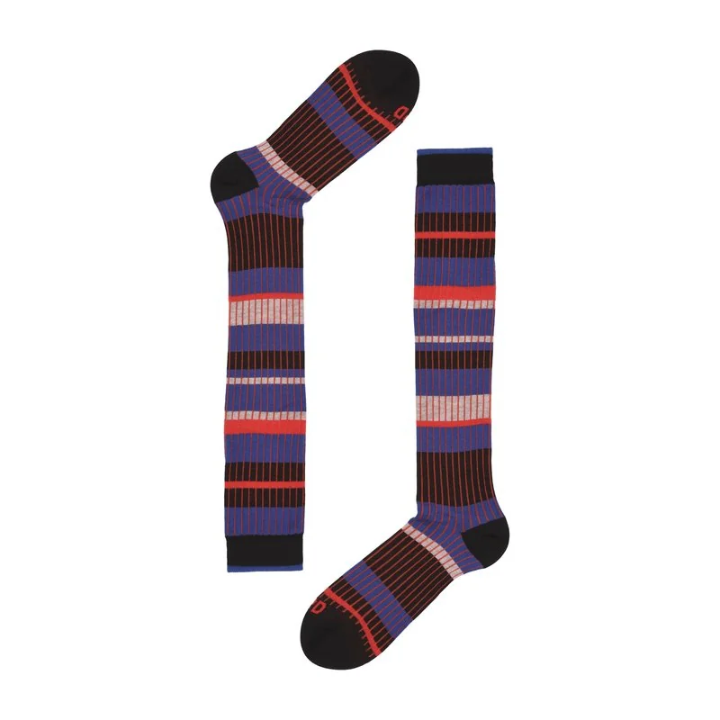 Men's striped long socks - Black