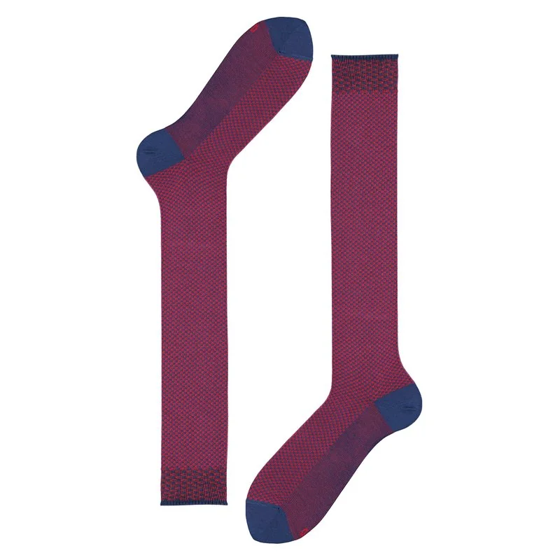 Heritage jacquard micro pattern long socks