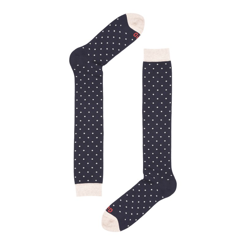 Cotton polka dot long socks