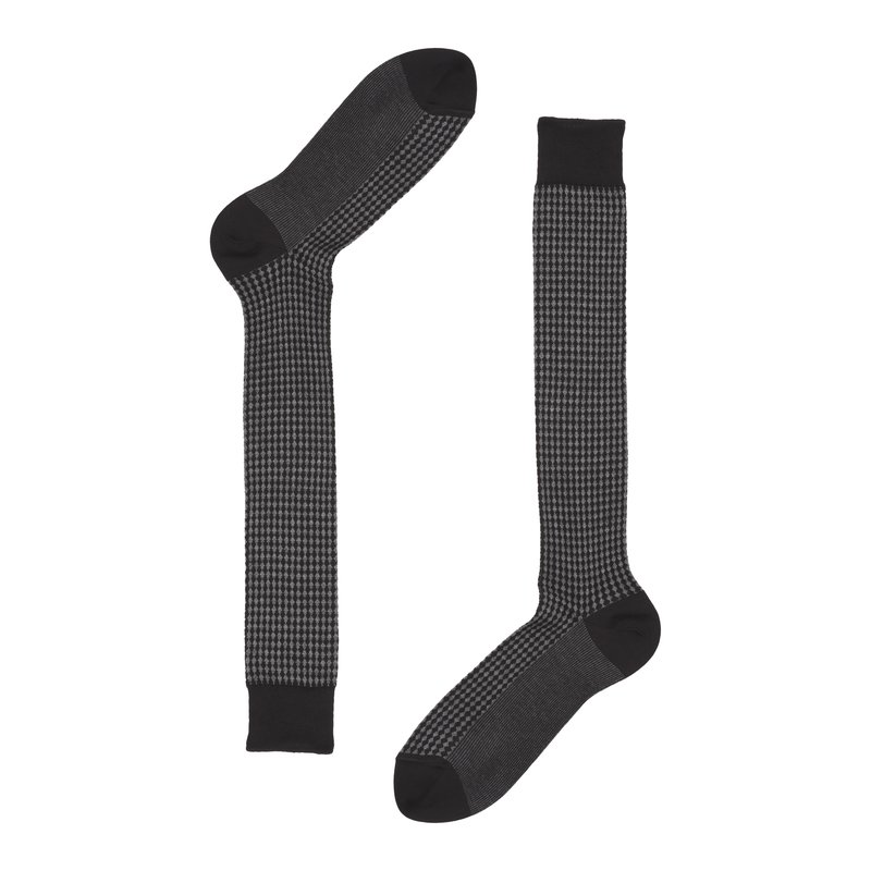 Heritage long socks with micro rhombus pattern