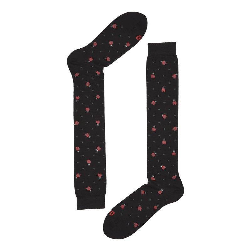 Long socks ladybugs pattern