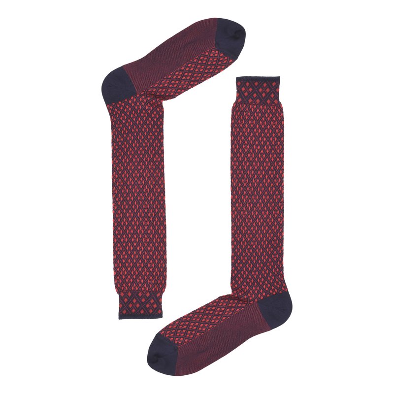 Heritage long socks with diamond pattern
