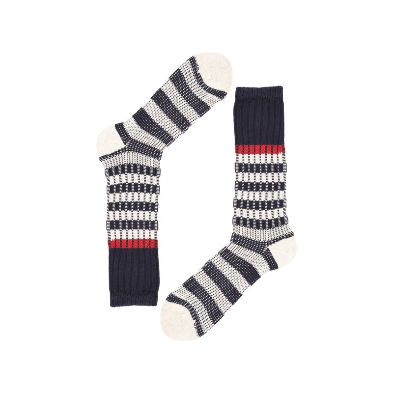 Organic cotton striped crew socks