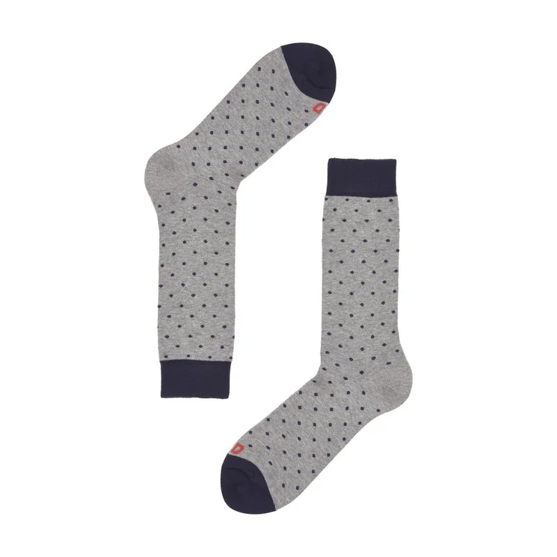 Cotton polka dot crew socks - Grey