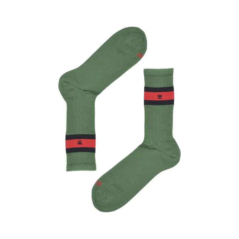 Crew sporty socks with crown - Green