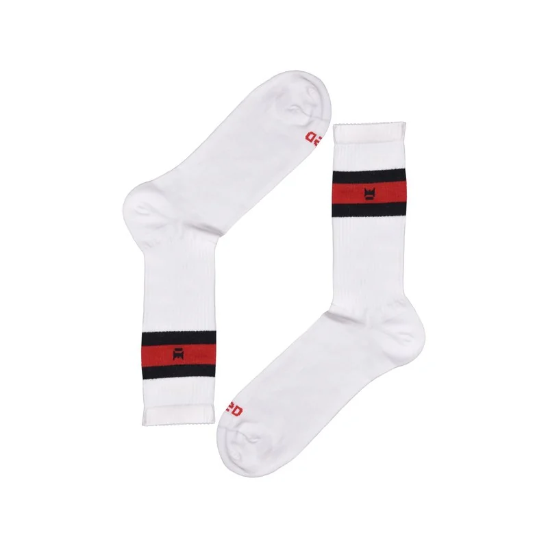 Crew sporty socks with crown - White
