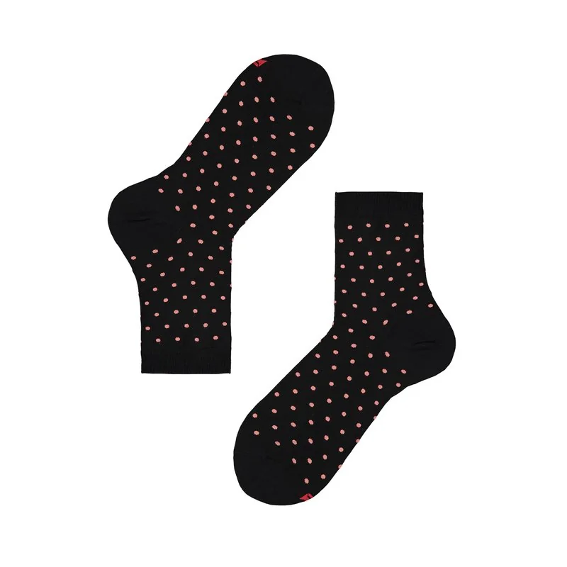 Women's extralight polka dot socks - Black