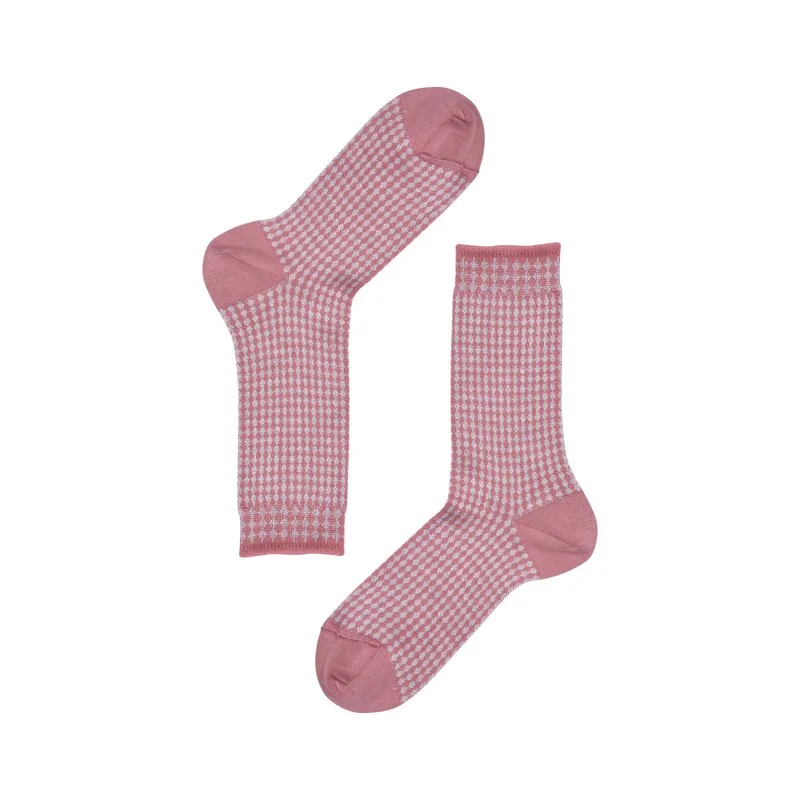 Women's heritage short crew socks with diamond pattern