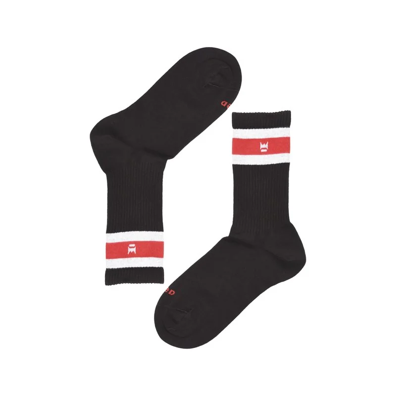 Women's sporty socks with crown in organic cotton - Black