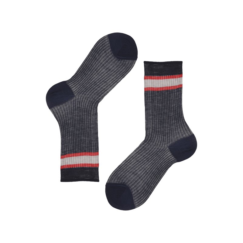 Women's sheer ribbed striped socks