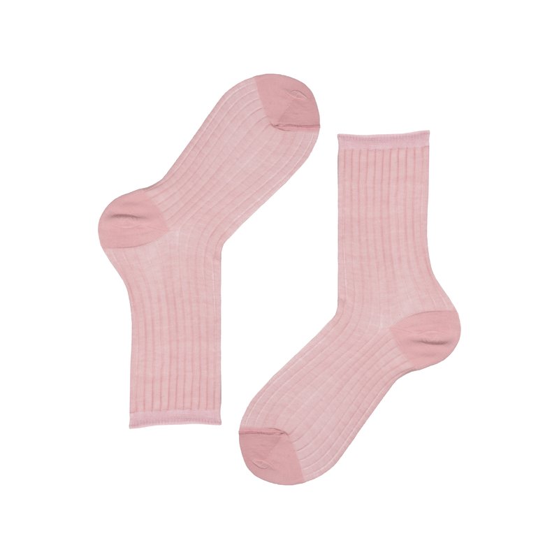 Women's sheer ribbed socks