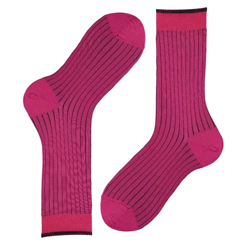 Women's ribbed socks in contrasting colours