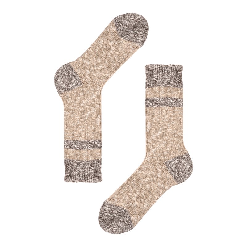Country style women cotton socks - Camel