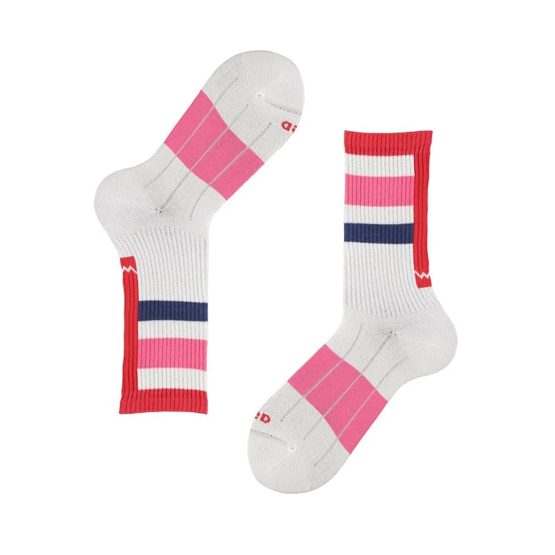 Women's sporty style socks in lurex - Bianco
